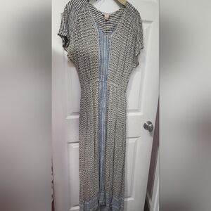 Lucky Brand Turkish Scarf Print Boho MidiDress